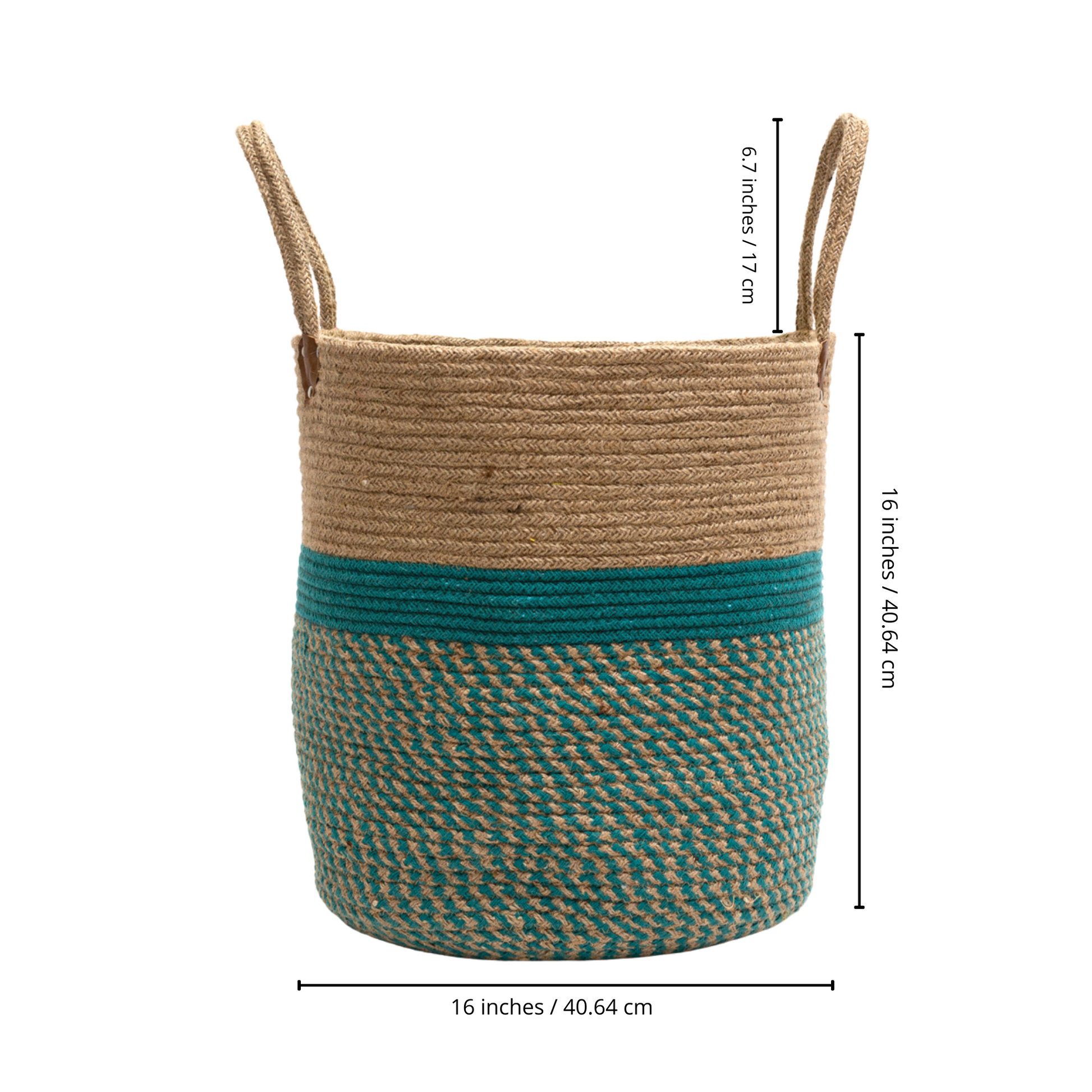 Colossal Laundry Basket - 16 Inches | Teal - jasmeyhomes