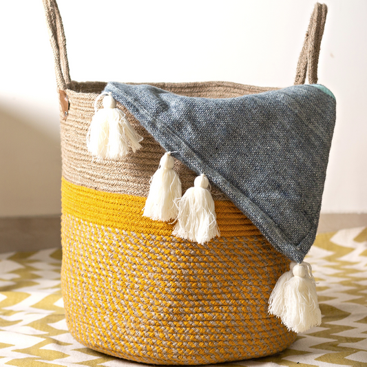 Colossal Laundry Basket - 16 Inches | Mustard - jasmeyhomes