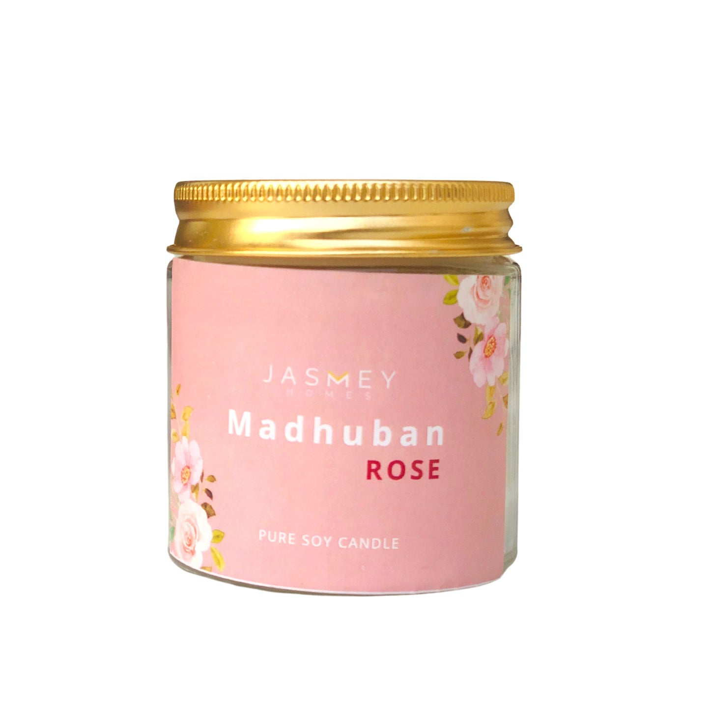 JASMEY HOMES | ROSE SCENTED CANDLE- PURE SOY - jasmeyhomes