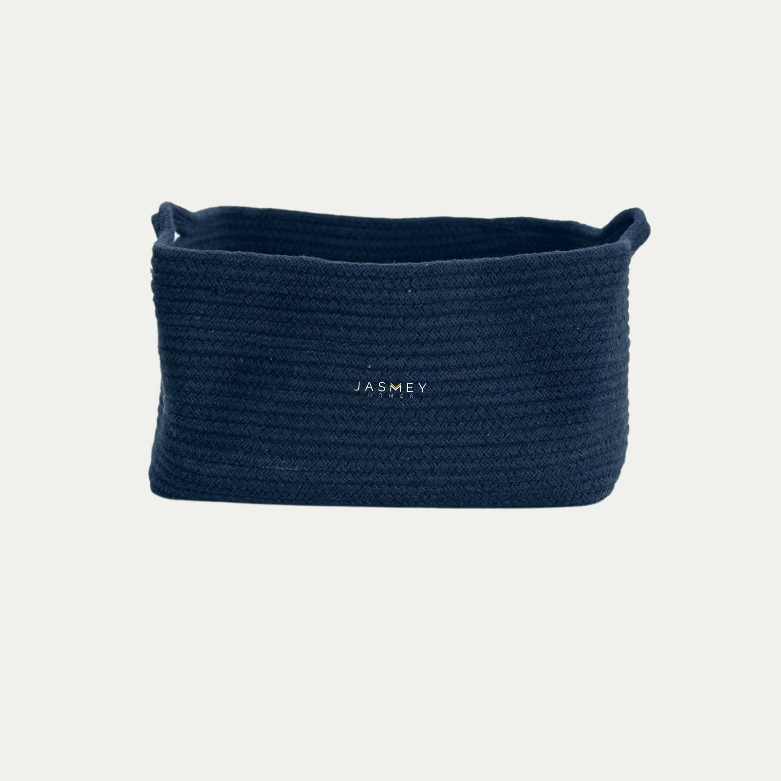 Rectangular Blue Storage Basket - jasmeyhomes