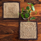 Jute Table Mats - Upper Crust Square 33cm - Brown - jasmeyhomes