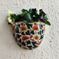 Orange and Green Printed Wall Hanging Planter - jasmeyhomes