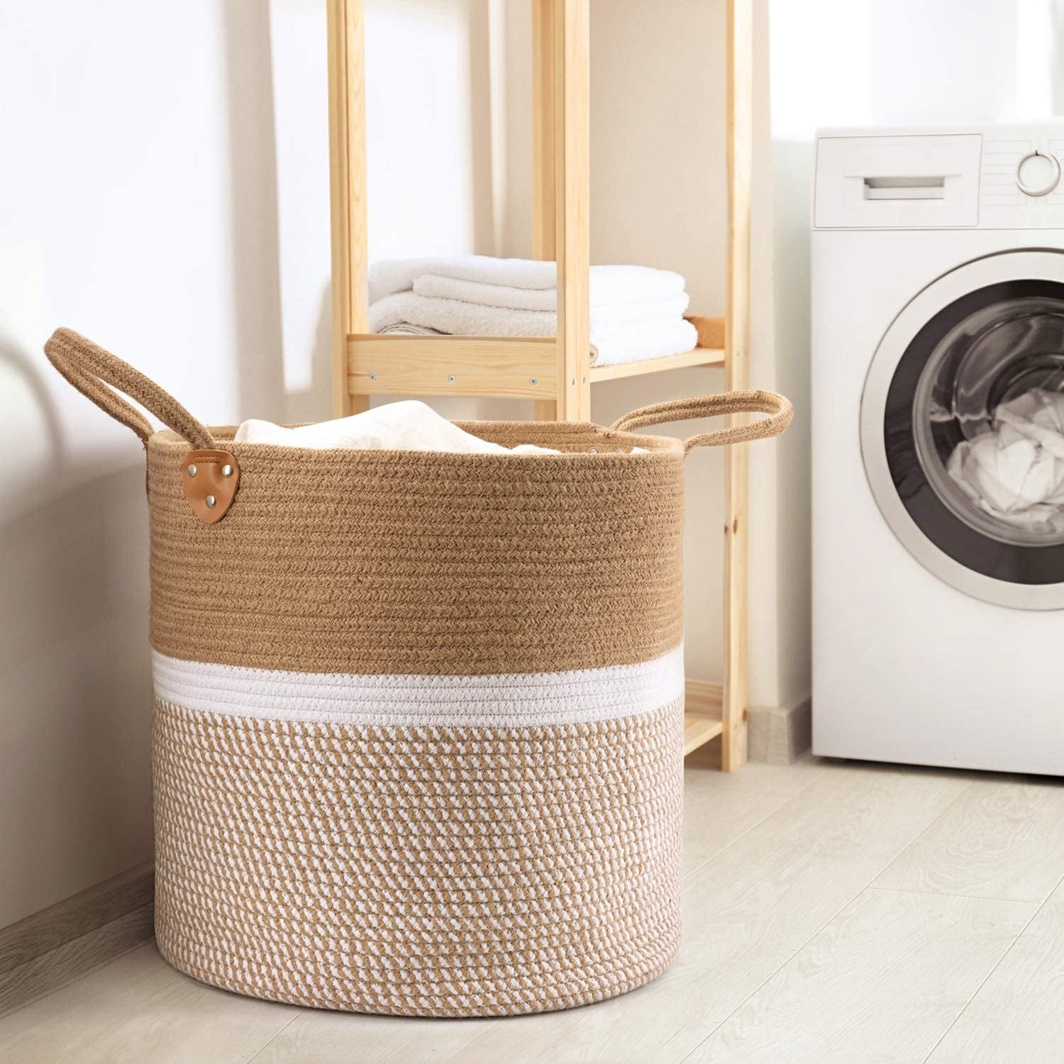 Colossal Laundry Basket - 16 Inches | White - jasmeyhomes